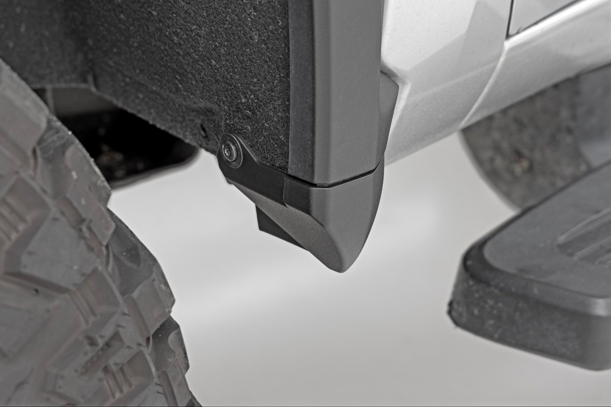 Chevrolet Silverado 3500 HD Mud Flap Delete Kit - Rough Country - Tri-Blend ABS - '20-'25